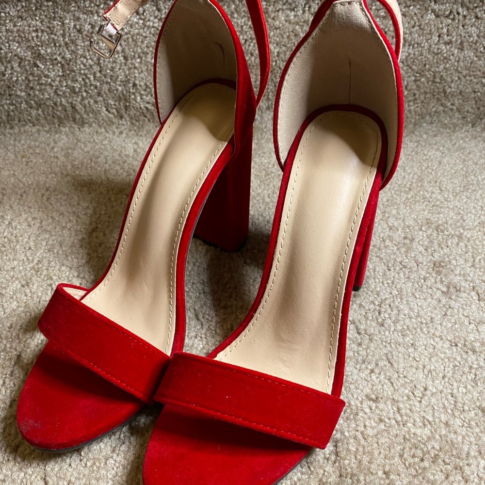 Two Part Chunky Heeled Sandals